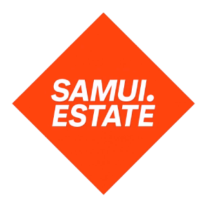 Samui.Estate logo — orange diamond emblem